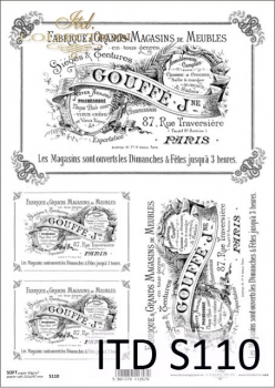 Papier decoupage Soft (HS code 48062000)  S0110